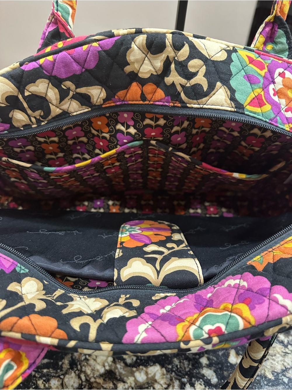 Vera Bradley Quilted Laptop Bag”Suzani” - Picture 9 of 14